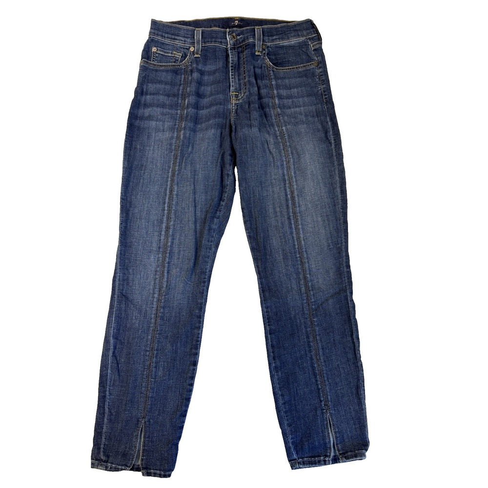7 For All‎ Mankind Women's 29 Front Seam Jeans Clean Girl Preppy Minimalist EUC